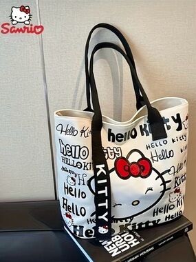 NWT Hello Kitty Canvas Tote Bag